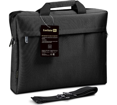 Сумка ExeGate Start S15 Black, черная, полиэстер, для ноутбуков до 15.6 " 205135