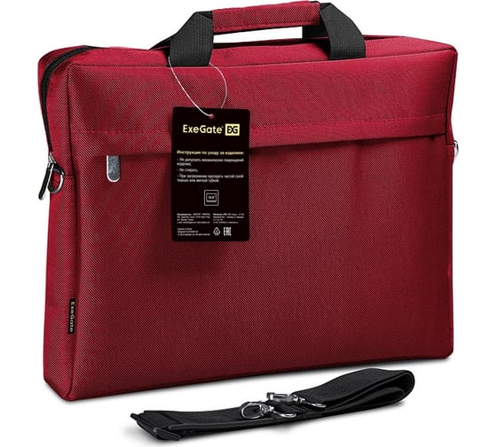 Сумка ExeGate Start S15 Red, красная, полиэстер, для ноутбуков до 15.6 " 212299