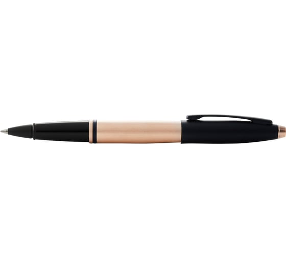 Ручка-роллер Cross Calais - Brushed Rose Gold Plate and Black Lacquer AT0115-27
