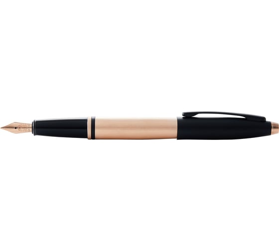 Перьевая ручка Cross Calais - Brushed Rose Gold Plate and Black Lacquer M AT0116-27MF