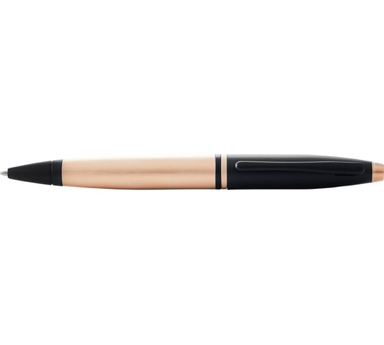 Шариковая ручка Cross Calais - Brushed Rose Gold Plate and Black Lacquer AT0112-27