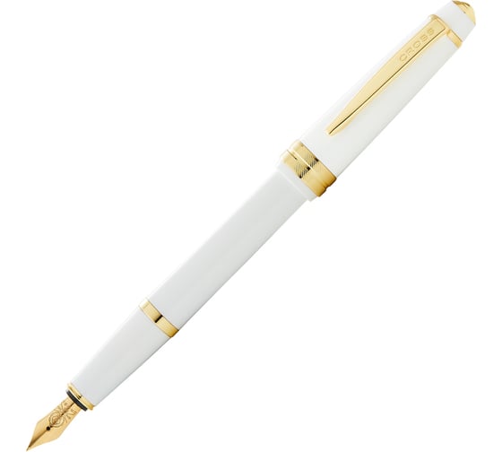 Перьевая ручка Cross Bailey - Light Polished White Resin and Gold Tone F AT0746-10FF 1