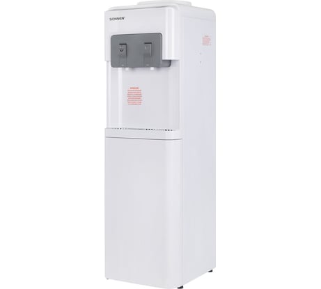 Кулер для воды SONNEN Fsc-02ac, напольный, нагрев/охлаждение компрессор, шкаф, 2 крана, белый 455420