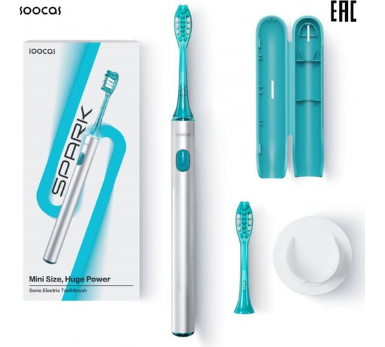 Электрическая зубная щетка SOOCAS Spark MT1 silver 2 насадки 6970237666086
