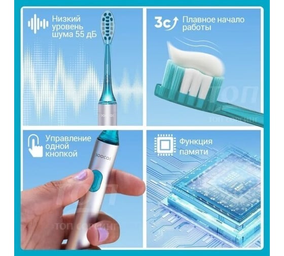 Электрическая зубная щетка SOOCAS Spark MT1 silver 2 насадки 6970237666086