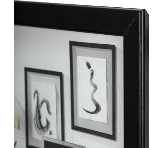 Рамка BRAUBERG 21x30 см небьющаяся, аналог Ikea, багет 21 мм, Мдф, Idea, черная 391371