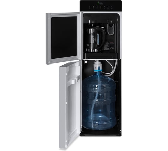 Напольный кулер ECOTRONIC M15-LXKEM silver с чайником, электронное охлаждение 7289