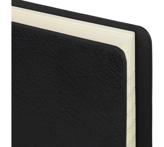Блокнот BRAUBERG Black Jack А5 148х218 мм, 128 л, гладкий кожзам, резинка, клетка, черный, 125240