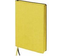 Блокнот BRAUBERG Tweed А5 148x213 мм, 112 л, под ткань, линия, желтый, 110967