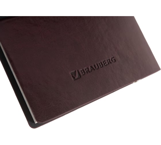 Блокнот BRAUBERG Western малый формат, 100x150 мм, А6, 128 л, гладкий кожзам, резинка, клетка 125241