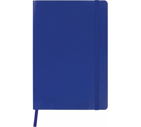 Блокнот BRAUBERG Metropolis UltraА5 148х218 мм, под кожу, резинка, 80 л, синий, 111017