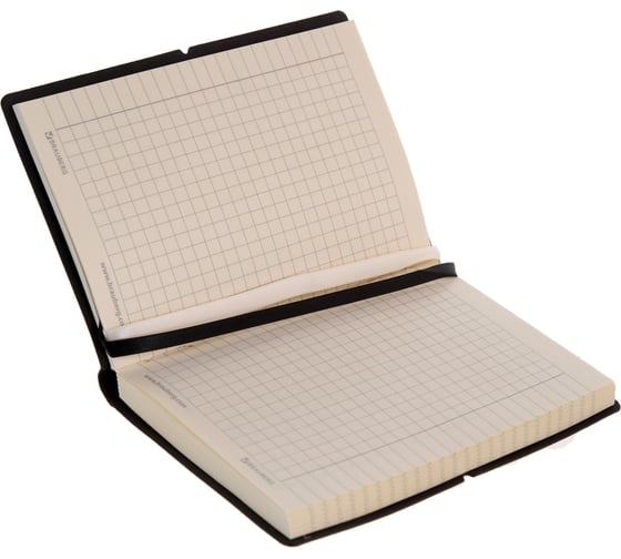 Блокнот BRAUBERG Black Jack малый формат, 100x150 мм, А6, 128 л, гладкий кожзам, резинка, клетка 125243