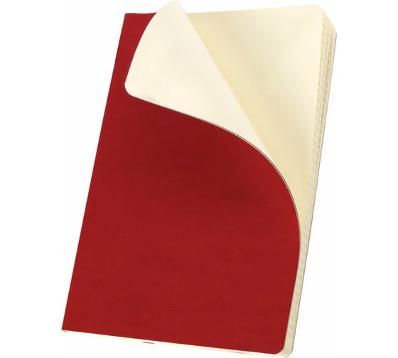 Блокнот BRAUBERG Metropolis Ultra малый формат, 100x150 мм A6, под кожу, резинка, 80 л, красный 111026
