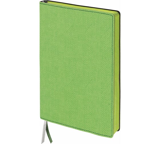 Блокнот BRAUBERG Tweed А5 148х213 мм, 112 л, под ткань, линия, зеленый, 110968 1