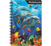 Блокнот BRAUBERG 93 х135 мм, А6, 50л, склейка, 3D обложка, безлиновки, Океан, 128092