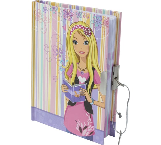 Блокнот BRAUBERG 120 х160 мм, А6, 56л, тверд. переплет, металл. замок, блестки, фоторамка, 123559 1