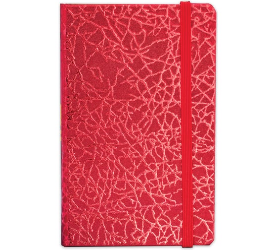 Блокнот BRAUBERG 95 х145 мм, А7+, Irida, 64л, кожзаменитель металлик, резинка, 128047 1