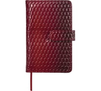 Блокнот BRAUBERG 95 х145 мм, А7+, Instinct, 64л, глянцевый винил, застежка, 125245