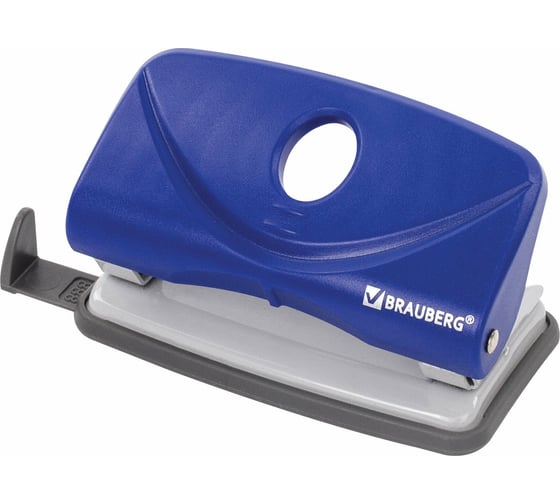 Дырокол BRAUBERG "Original", до 10 листов, синий, 227785