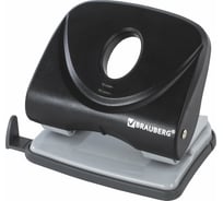 Дырокол BRAUBERG "Original", до 25 листов, черный, 222542