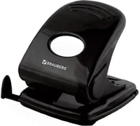 Дырокол BRAUBERG металлический Style, до 40л, черный, 220947