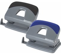Дырокол BRAUBERG Delta, до 20л, с резиновой накладкой, серый, вставка 222555