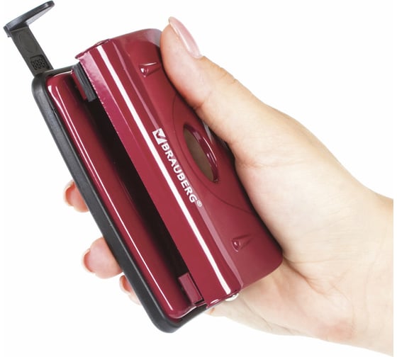 Дырокол BRAUBERG металлический Universal, до 10л, борд, 222550