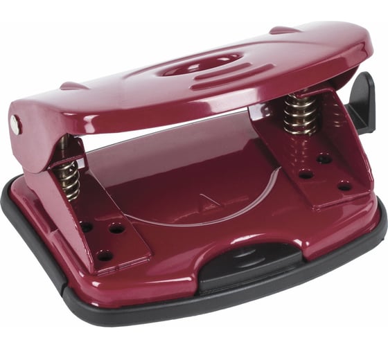 Дырокол BRAUBERG металлический Universal, до 20л, бордовый 222551 1