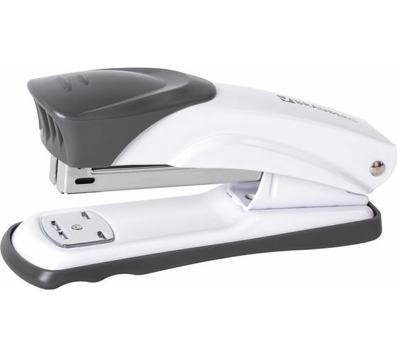 Степлер №24/6, 26/6 BRAUBERG Universal+ металлический, до 25 листов, белый, 227781 1