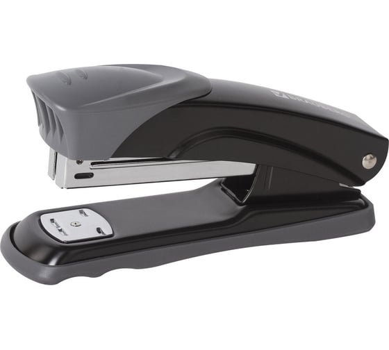 Степлер №24/6, 26/6 BRAUBERG Universal+ металлический, до 25 листов, черный, 227779 1