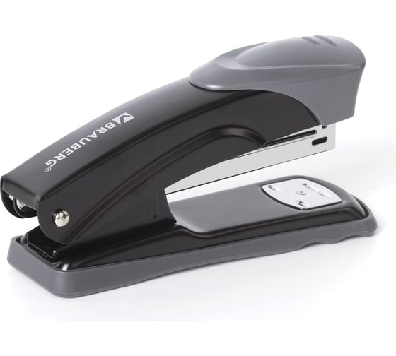 Степлер №24/6, 26/6 BRAUBERG Universal+ металлический, до 25 листов, черный, 227779