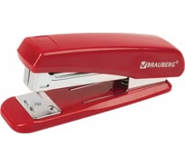 Степлер №24/6, 26/6 BRAUBERG Classic, до 25 листов, красный, 228502