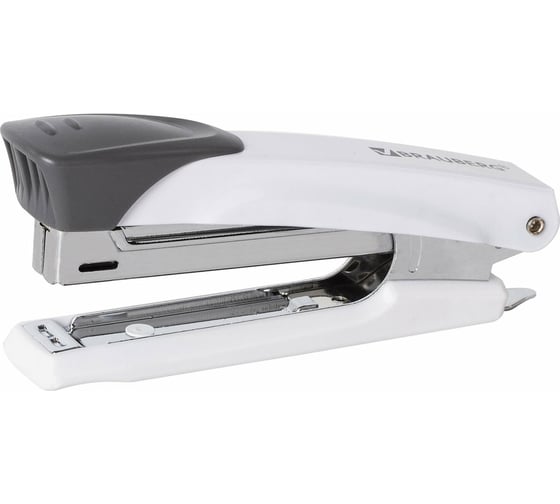 Степлер №10 BRAUBERG Universal+, металлический до 12 листов, с антистеплером, белый, 227778 1