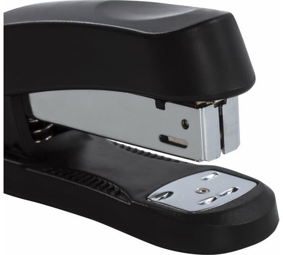 Степлер №24/6, 26/6 BRAUBERG Standard+, до 30 листов, черный, 228608