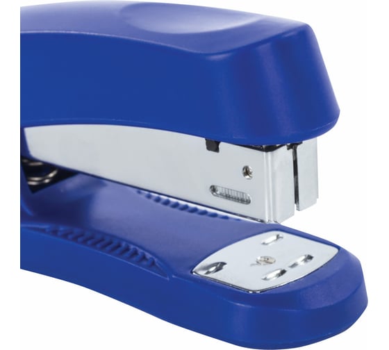 Степлер №24/6, 26/6 BRAUBERG Standard+, до 30 листов, синий, 228609