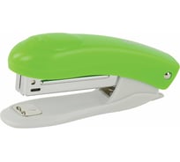 Степлер №10 BRAUBERG Original, до 12л, с антистеплером, зеленый, 227768