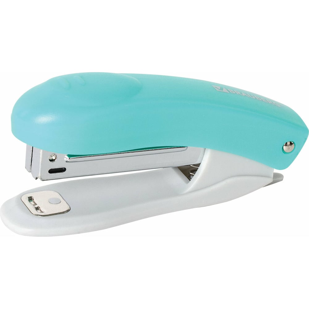 Степлер №10 BRAUBERG Original, до 12л, с антистеплером, бирюза, 227765 ...