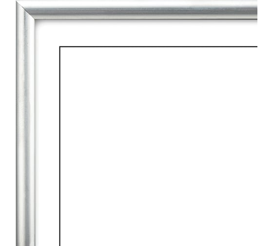 Рамка BRAUBERG 21x30 см, со стеклом, багет 8 мм, металл, Blade, серебристая 391385