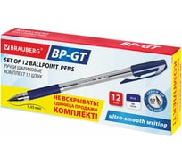 Ручка шариковая BRAUBERG Bp-gt, комплект 12 шт., синяя, стандартный узел 0,7 мм, линия письма 0,35 мм 144005