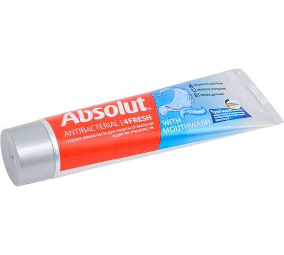 Зубная паста Absolut antibacterial 4FRESH, 110 г в пенале 8075
