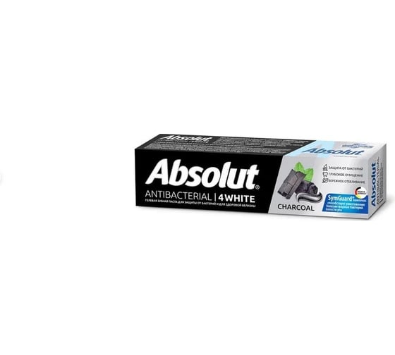 Зубная паста ABSOLUT antibacterial 4WHITE, 110 г в пенале 8074