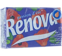 Бумажные платочки Renova 4 слоя, 6 пачек по 10 листов Flore Passion 5601028003599