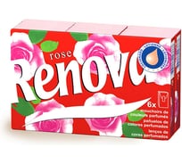 Бумажные платочки Renova 4 слоя, 6 пачек по 10 листов Flore Rose 5601028003605