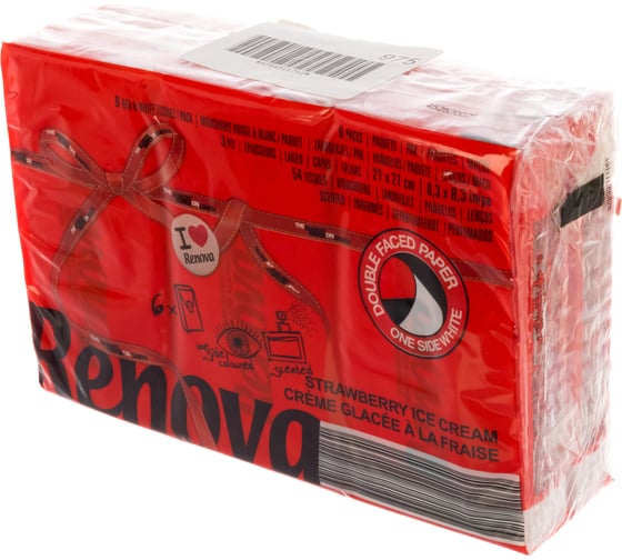 Бумажные платочки Renova 6 пачек по 10 листов Strawberry Red 5601028020640 1