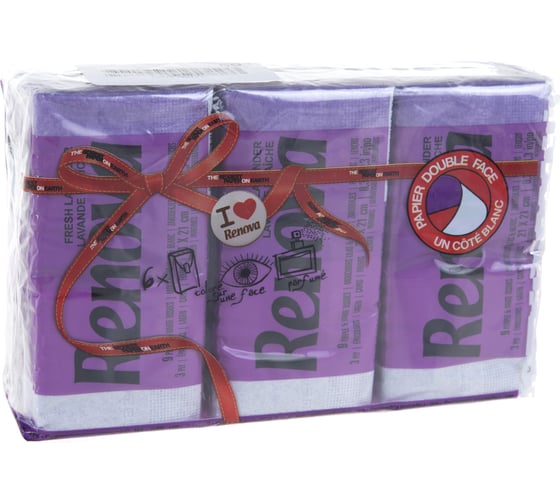 Бумажные платочки Renova 6 пачек по 10 листов Lavanda Lilas 5601028020657 1