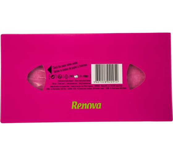 Бумажные салфетки Renova MAXI Fucsia, 80 листов 5601028020954