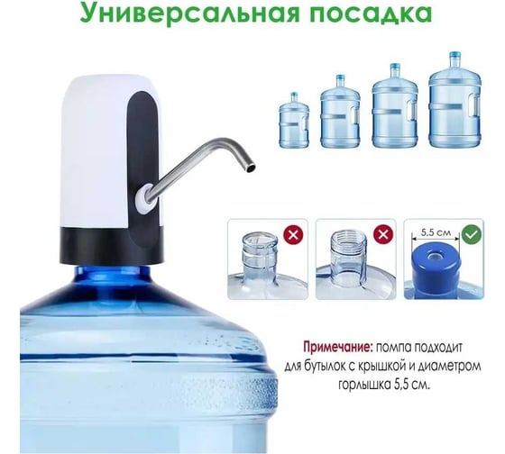 Аккумуляторная помпа для воды TWIST 1200 мА/ч, белая RUPS04-W
