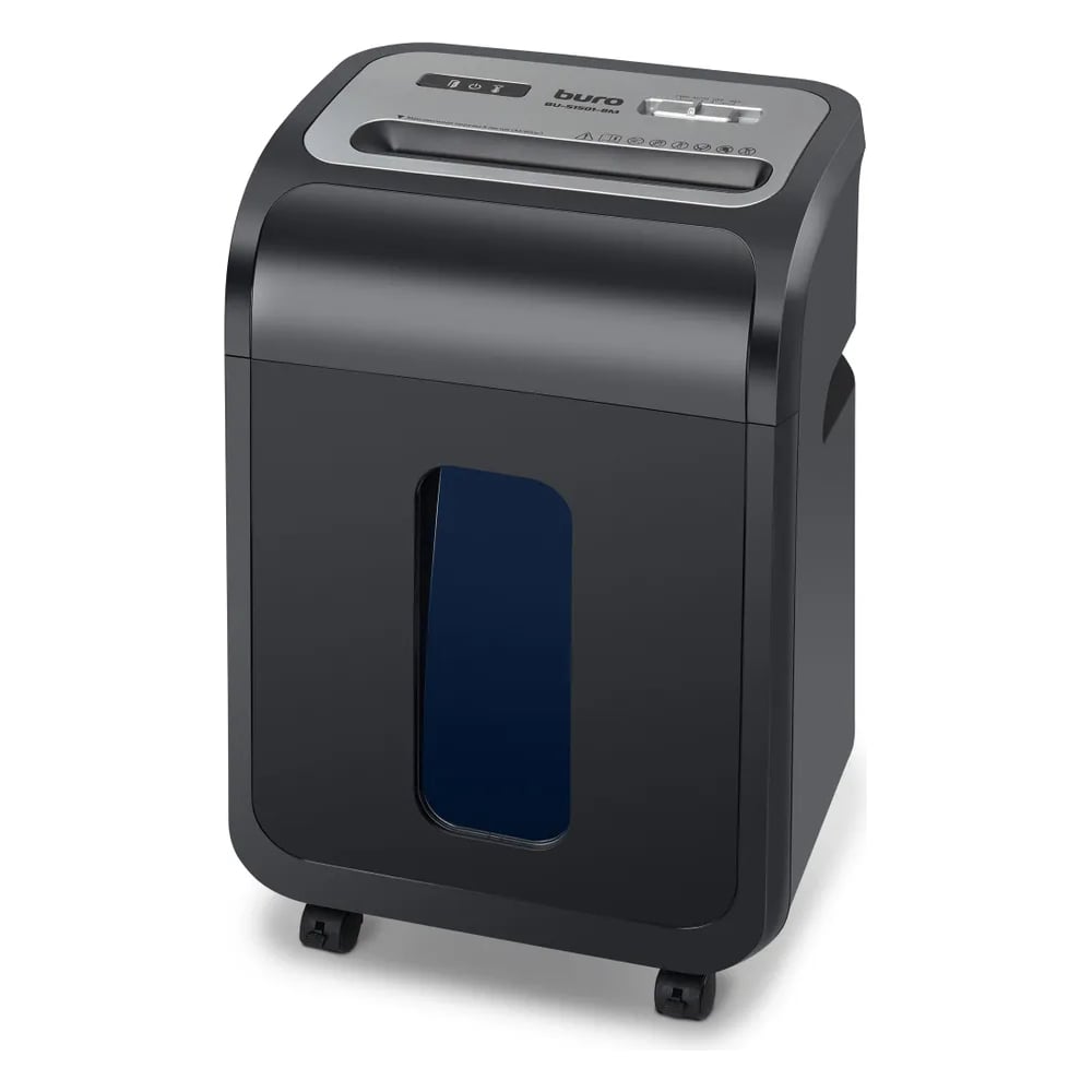 Шредер BURO Office BU-S1501-8M черный, секр. P-5, фрагменты, 8 листов ...