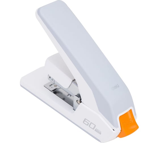 Настольный степлер DELI E0465white Expert 24/6, 26/6, 23/6, 23/8, 23/10, 60 листов, снижение усилия, белый 1083229