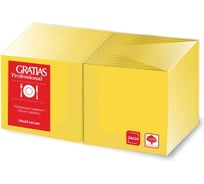Бумажные салфетки Gratias 1 слой, 24 см, 400 л, желтые 1240022